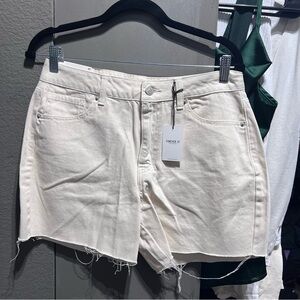 Forever 21 Off-White Jean Shorts